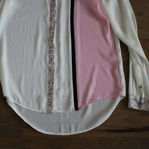 Colour block 80s Style Blouse - Picture 3 of 3